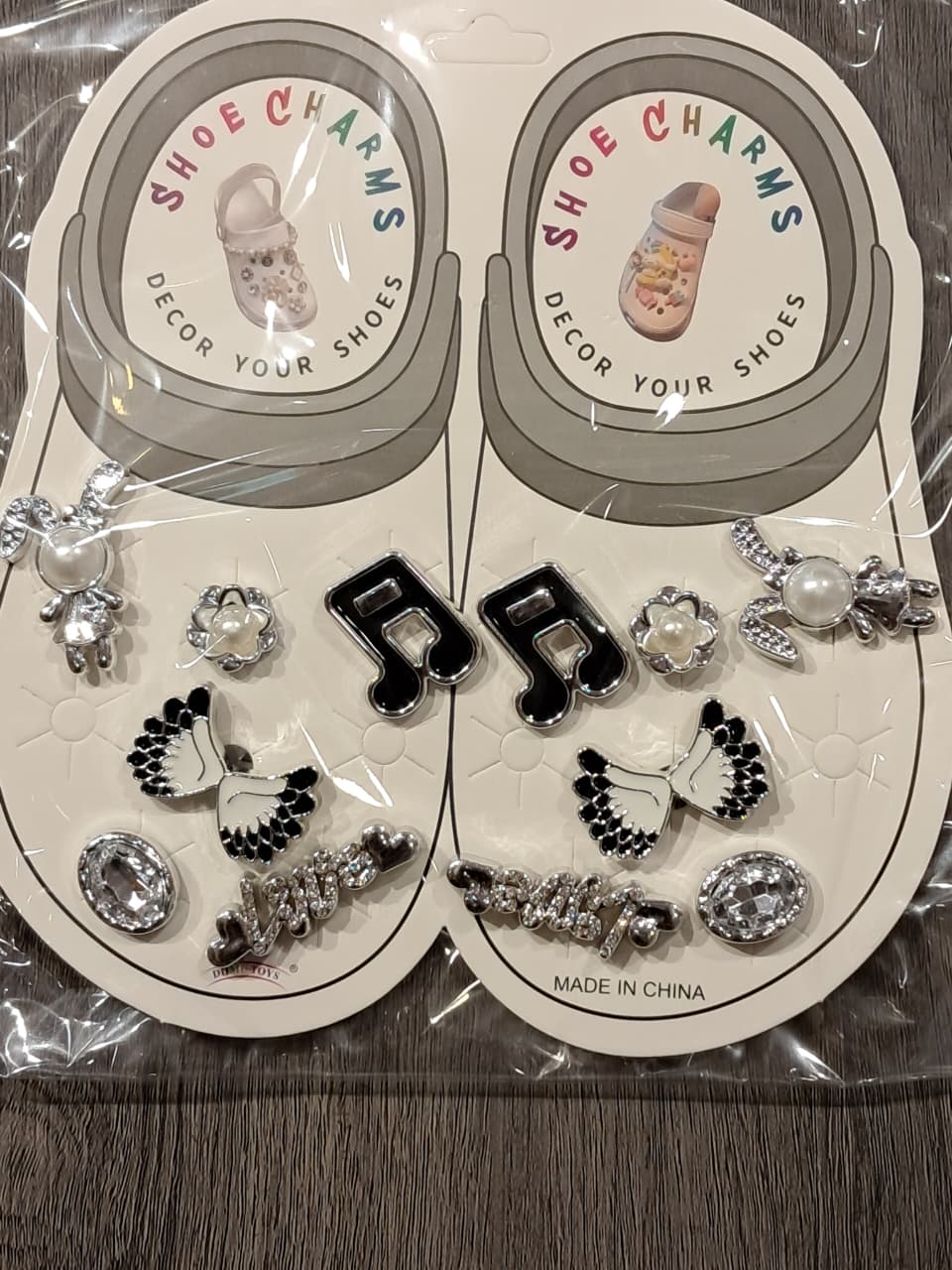 Silver Sylish Decorative Croc Charms