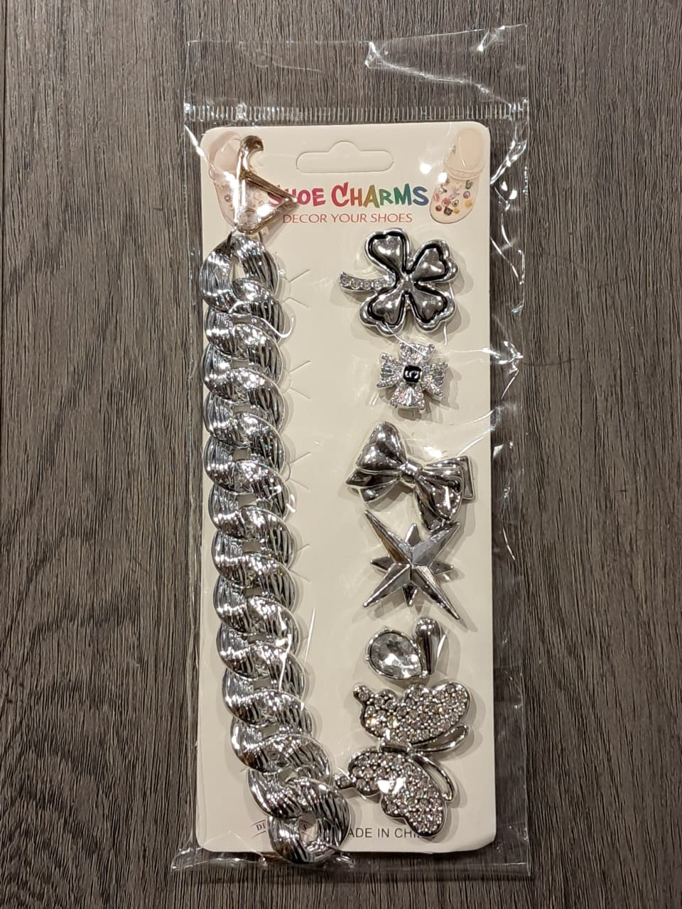 Silver Stylish Decorative Croc Charm Set (7PCS)