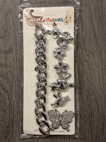 Silver Stylish Decorative Croc Charm Set (7PCS)