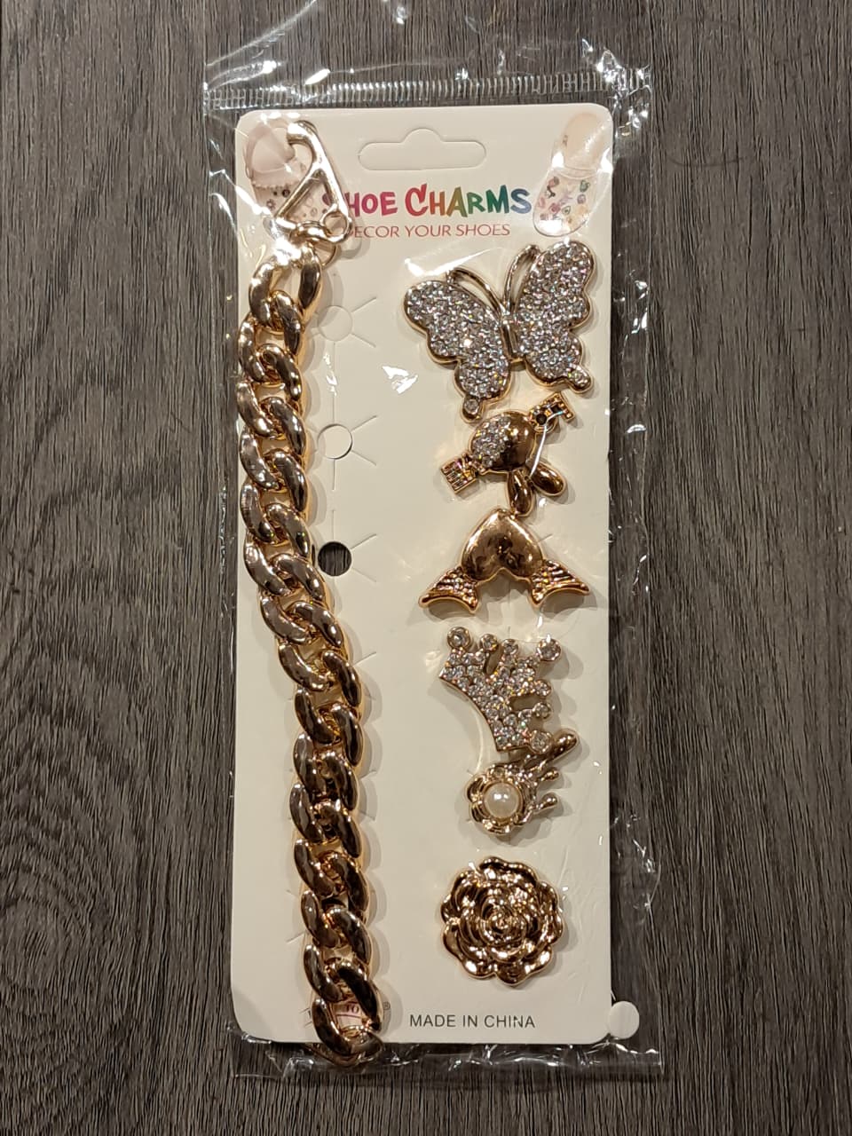 Gold Stylish Decorative Croc Charm Set (7PCS)