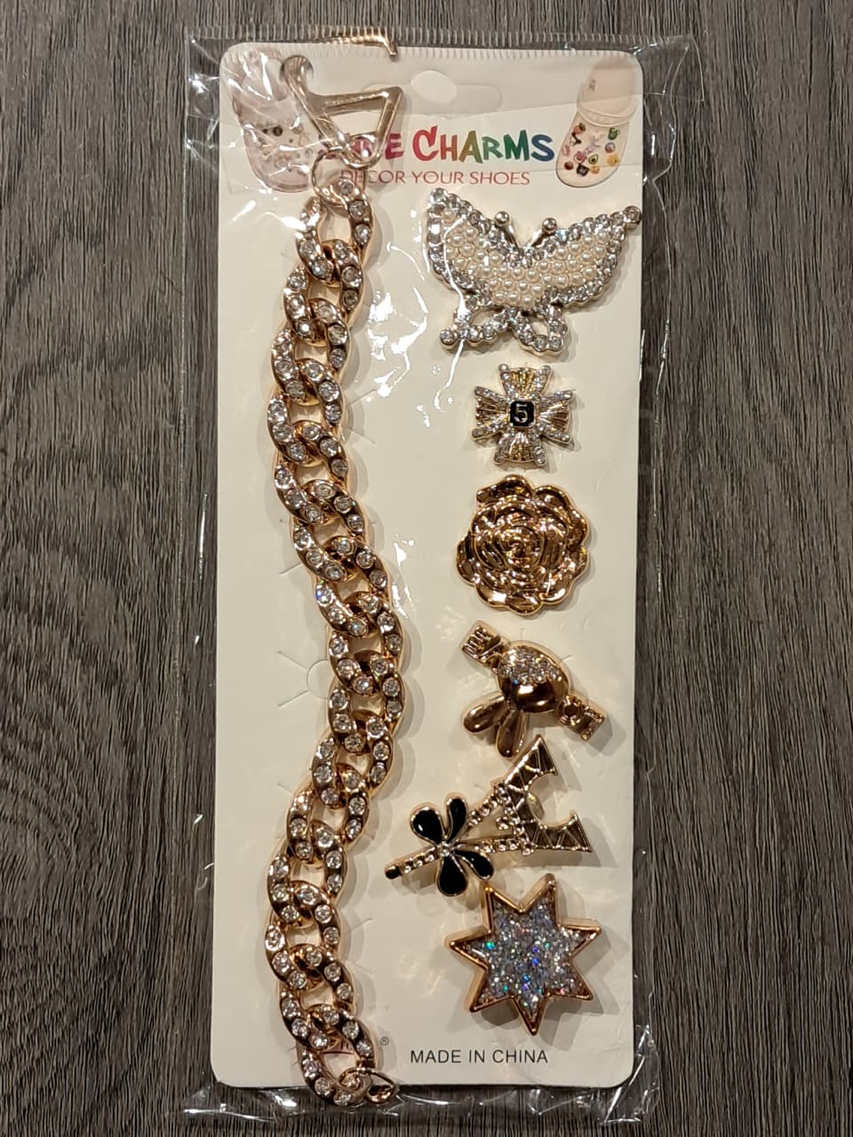 Gold Stylish Decorative Croc Charm Set (7PCS)