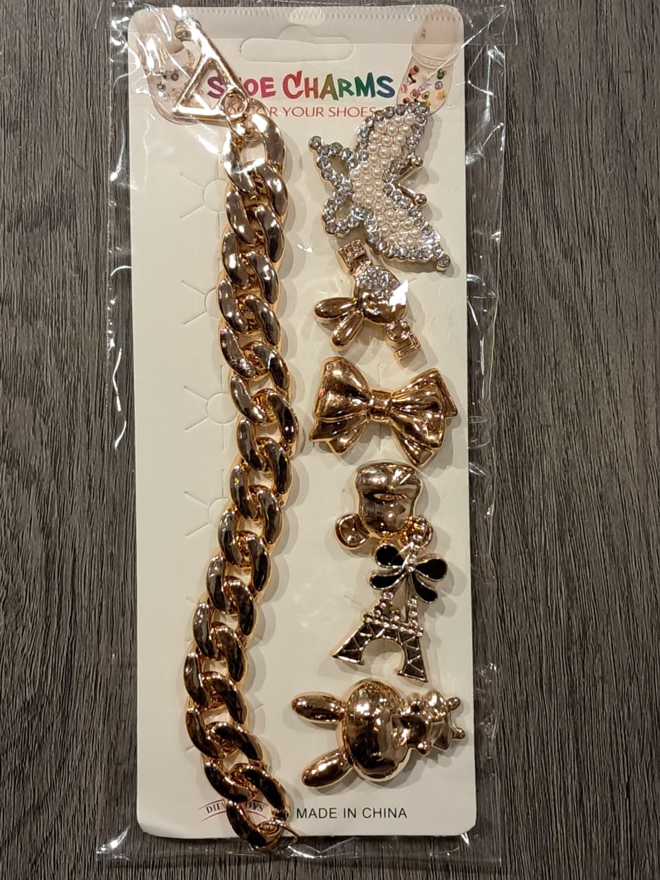 Gold Stylish Decorative Croc Charm Set (7PCS)