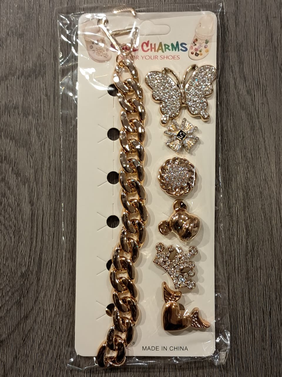 Gold Stylish Decorative Croc Charm Set (7PCS)