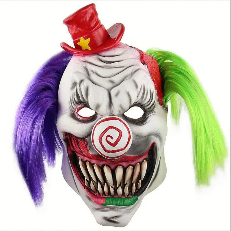 Multicolored Clown Halloween Face Mask