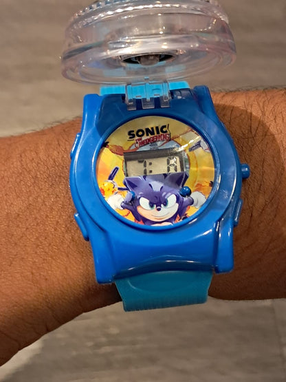 Kids Sonic Rotating Flip Watch