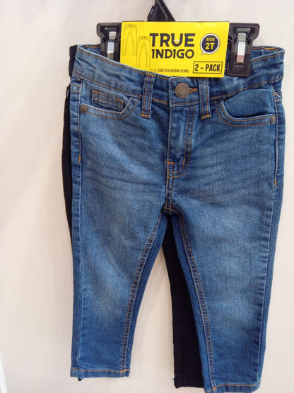 True Indigo 2pack black and blue jeans.