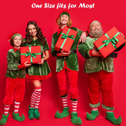 ELF Striped Christmas Socks