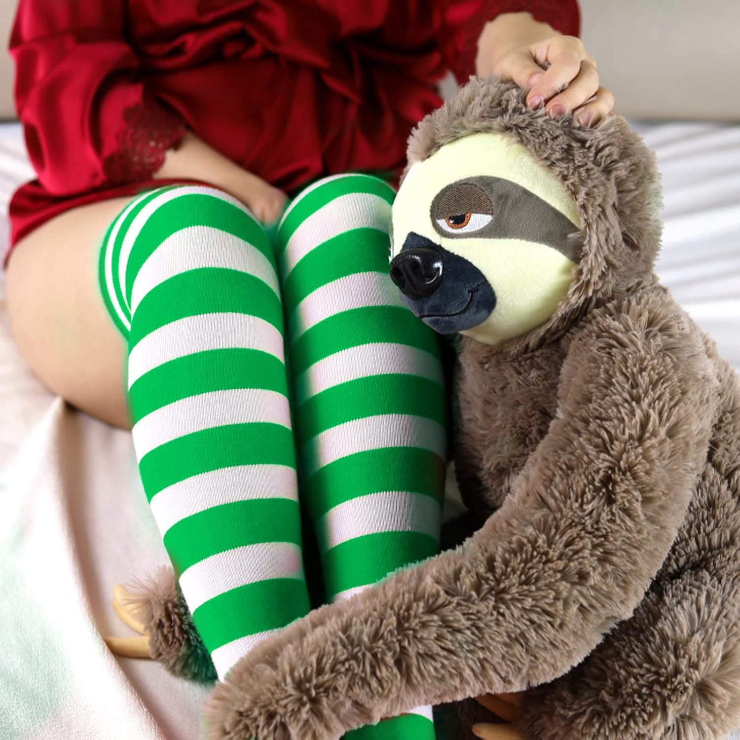 ELF Striped Christmas Socks