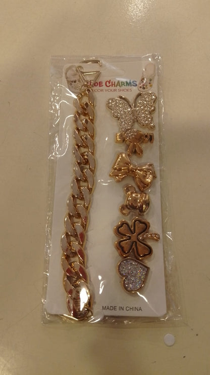 Gold Stylish Decorative Croc Charm Set (7PCS)
