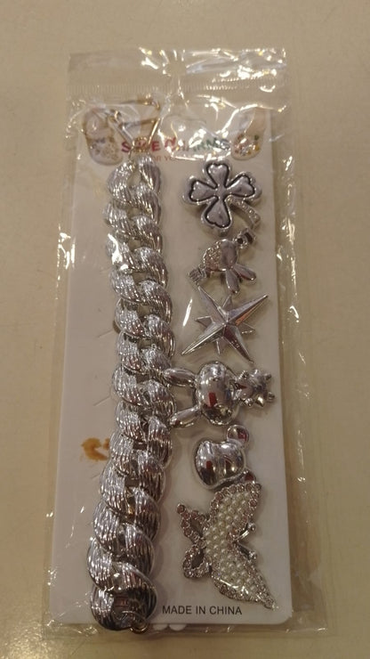 Silver Stylish Decorative Croc Charm Set (7PCS)
