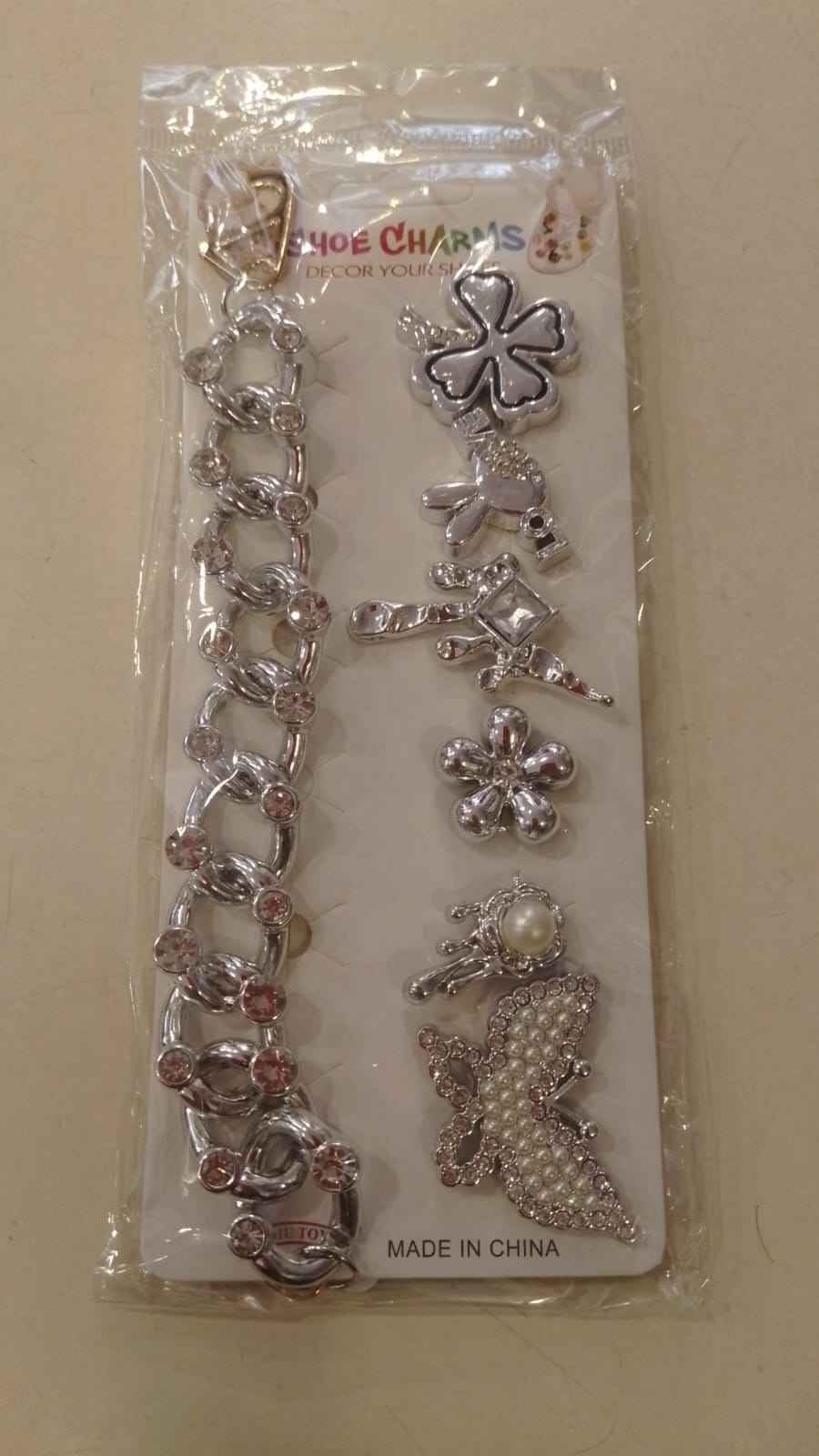 Silver Stylish Decorative Croc Charm Set (7PCS)