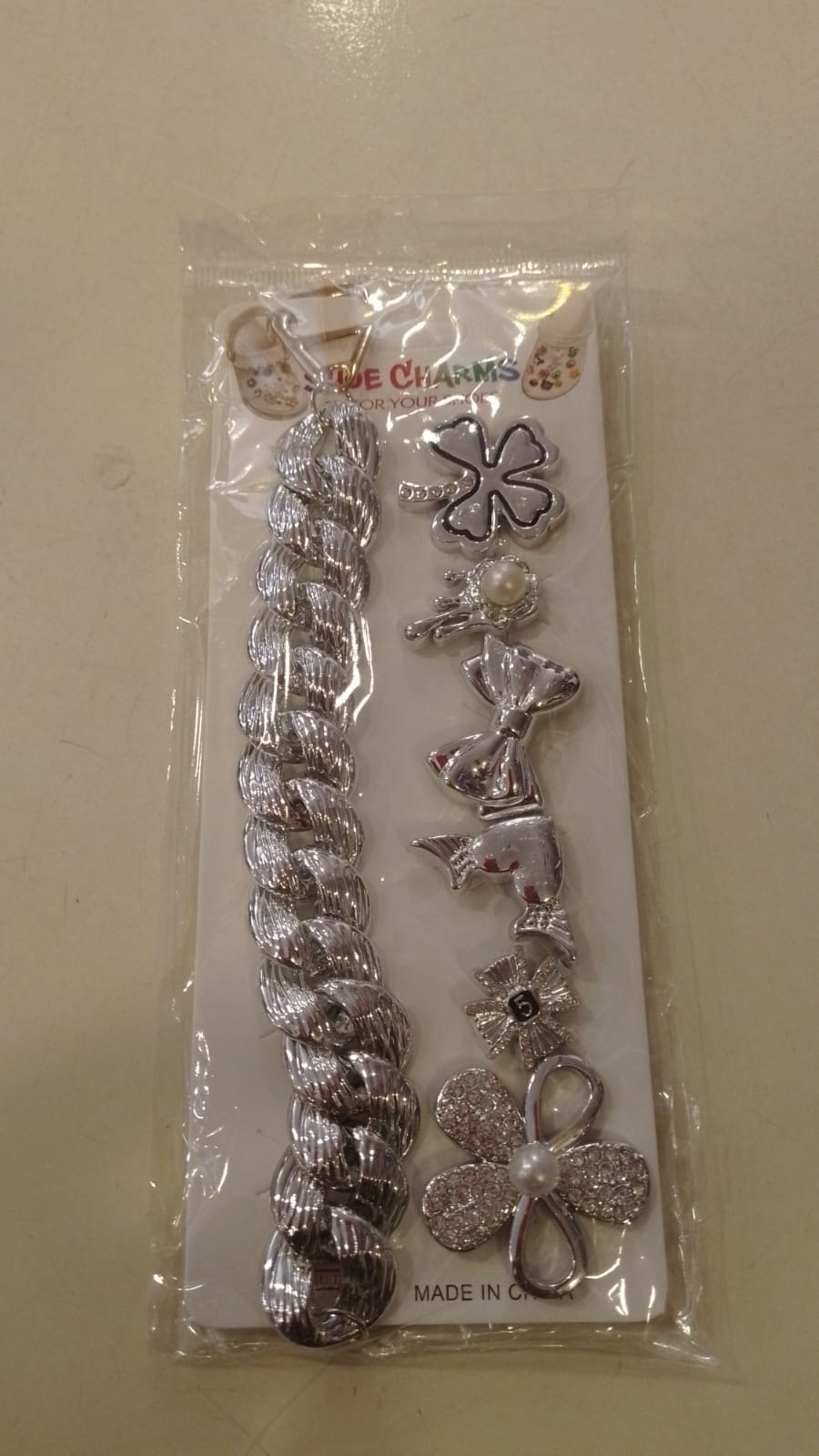 Silver Stylish Decorative Croc Charm Set (7PCS)