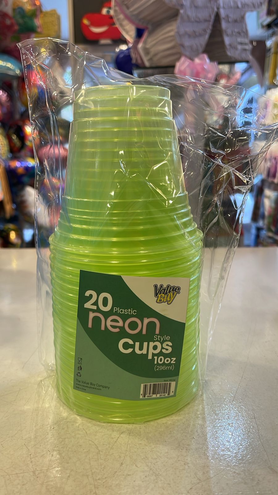 20 pc Neon Cups 10oz (assorted)