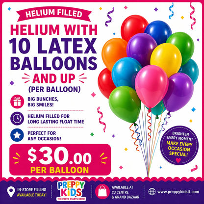 FILLING HELIUM GAS FOR BALLOONS INSTORE ONLY