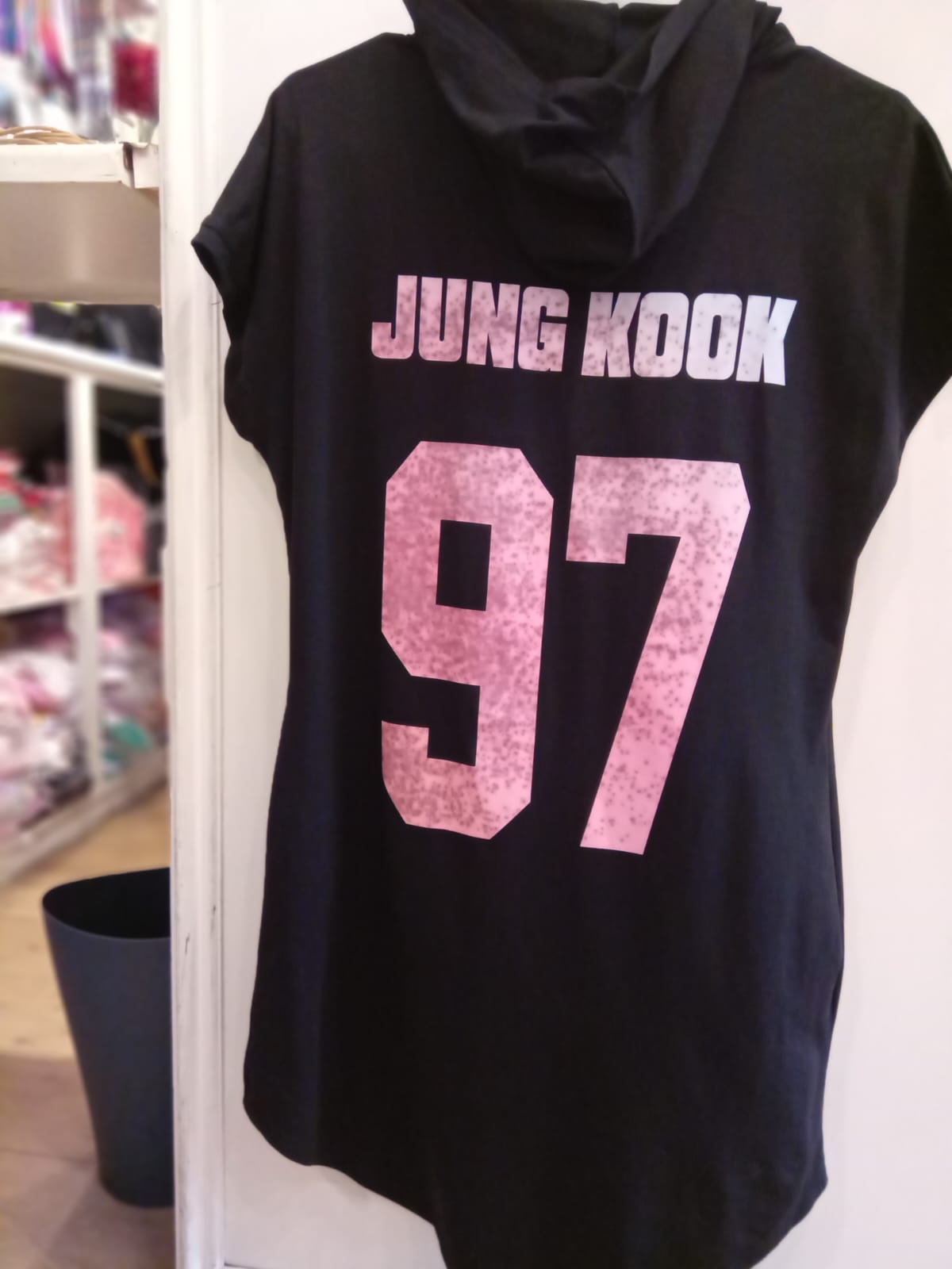 BTS Jung Kook HOODED DRESS (Short sleeve) black