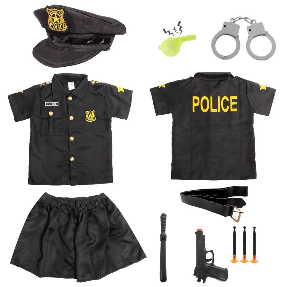Police Woman Career Day Costumes  (Ages 3 to 8 years old)