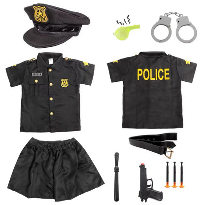 Police Woman Career Day Costumes  (Ages 3 to 8 years old)