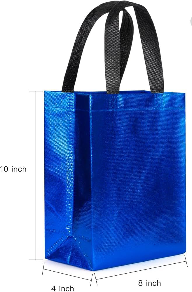 Metallic Blue Non Woven Tote Bag