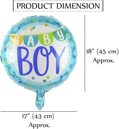 Baby Boy 18" Round Foil Balloon