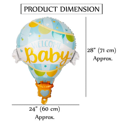 Air Balloon Welcome Baby 28" Foil Balloon (Boy)