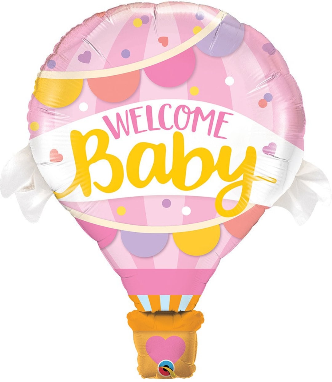 Air Balloon Welcome Baby 28" Foil Balloon (Girl)