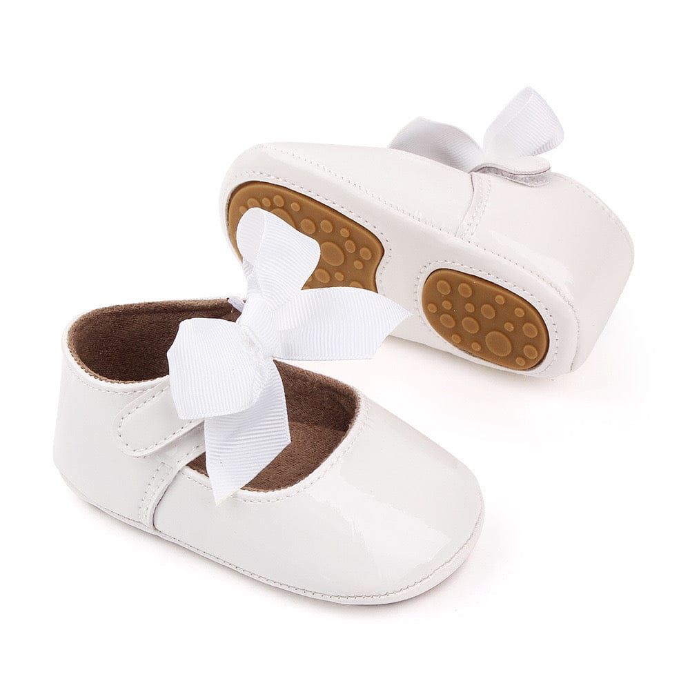 Girls white Baby First Walking Shoes