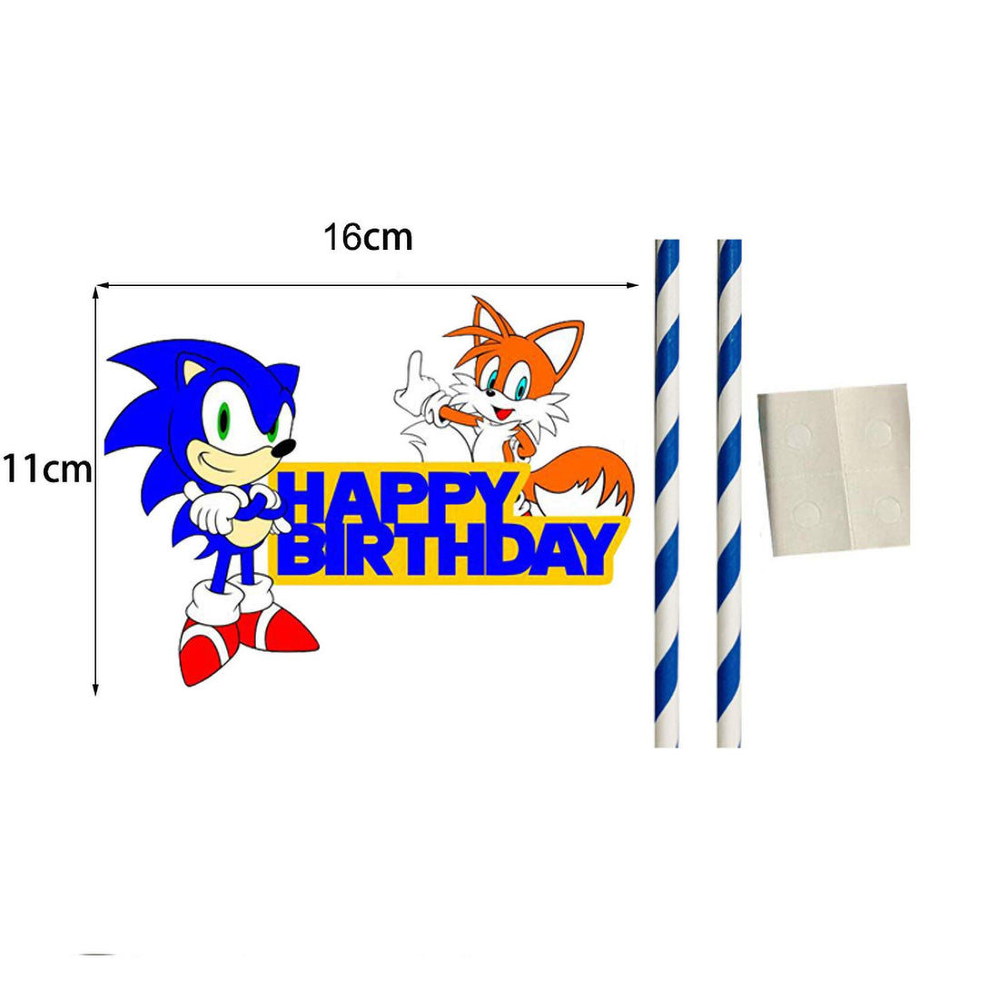 Sonic The Hedgehog Happy Birthday Topper