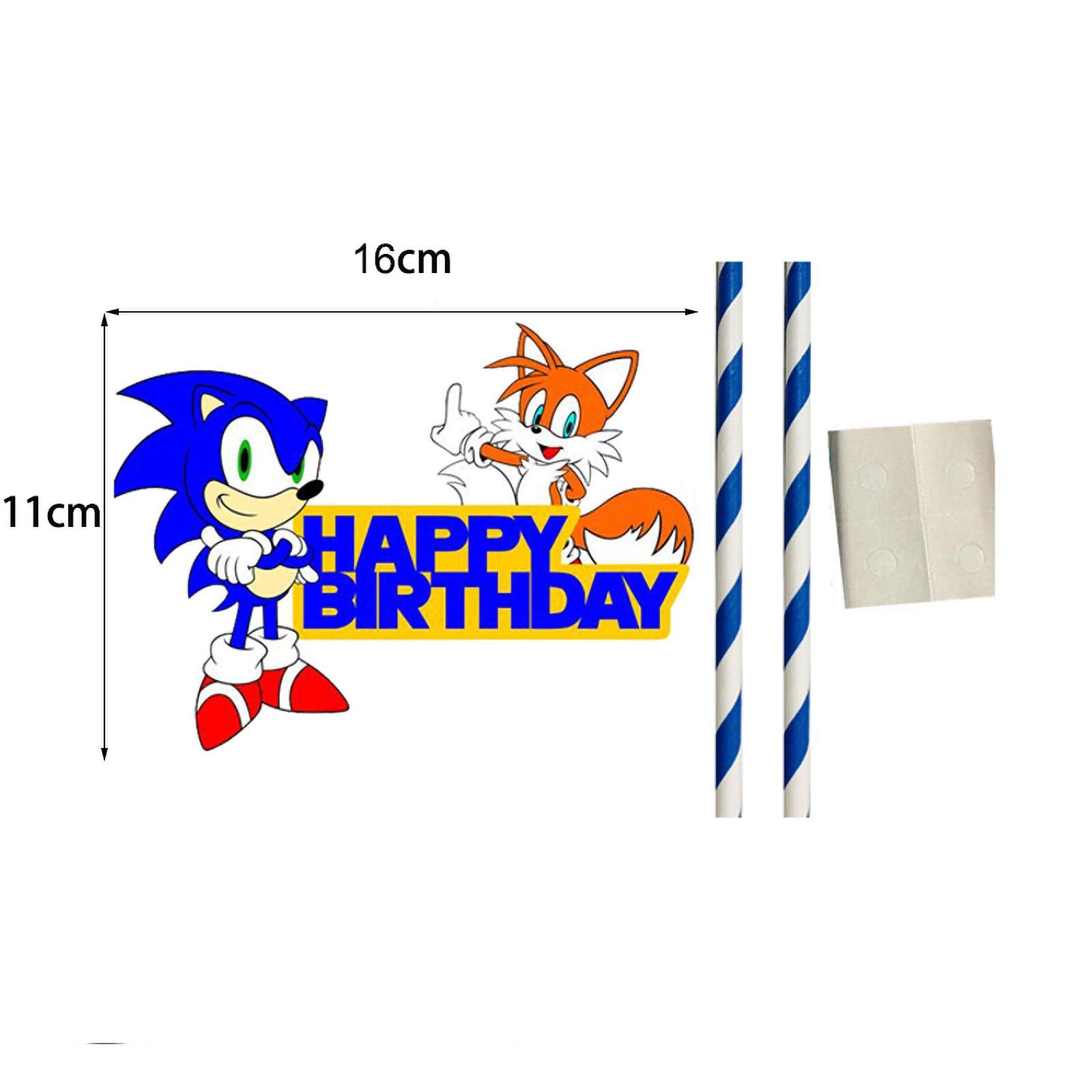 Sonic The Hedgehog Happy Birthday Topper