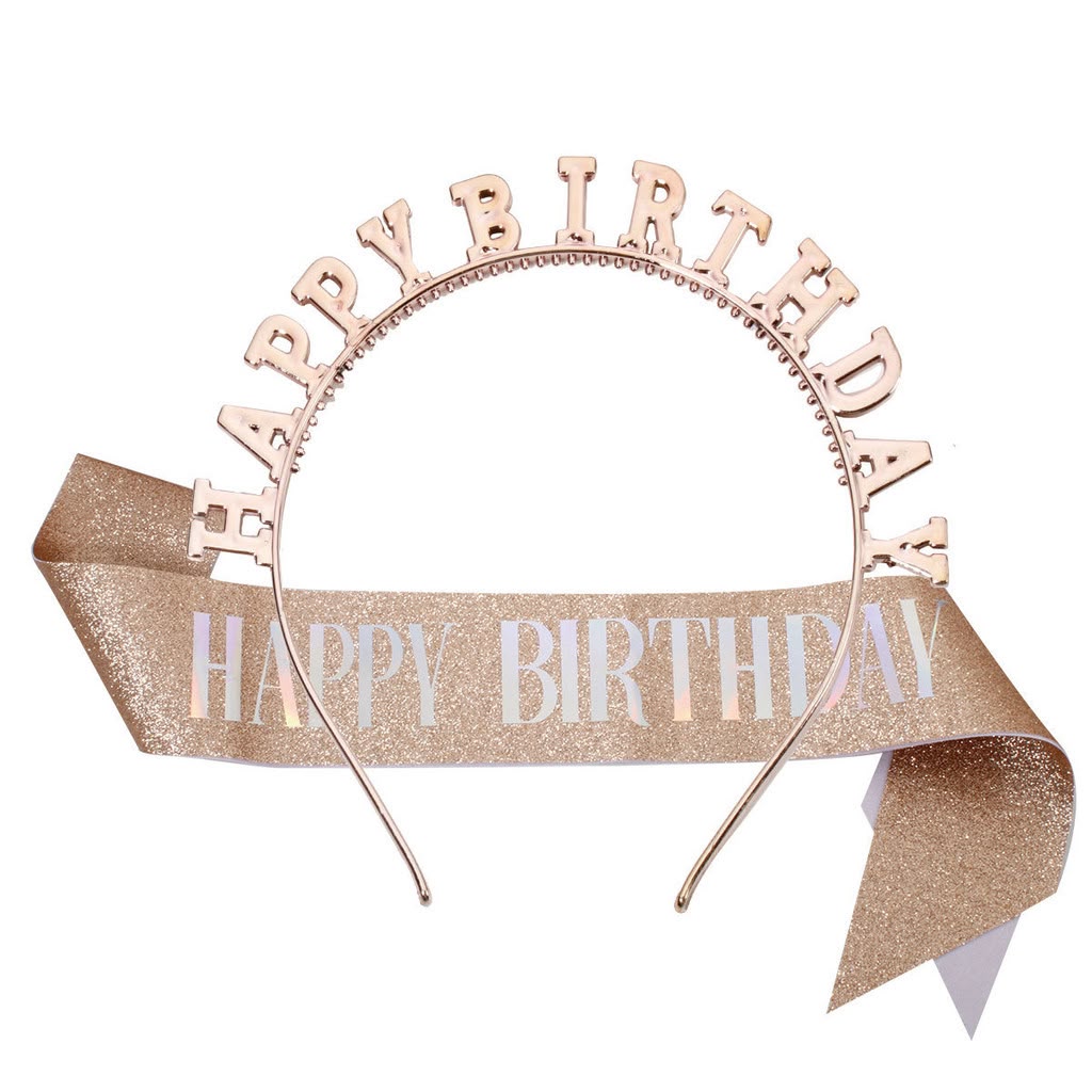 Happy Birthday Sash and Tiara Set