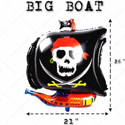 Blue Pirate Crossbones Foil Balloon