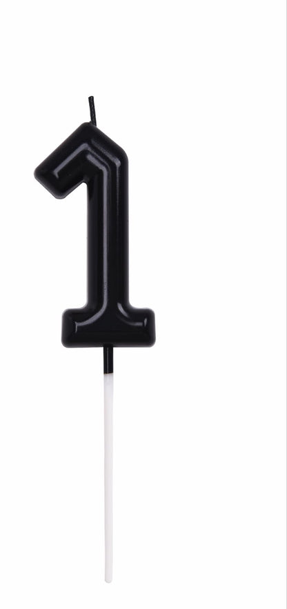 Black Number Candles 0-9