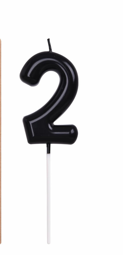Black Number Candles 0-9