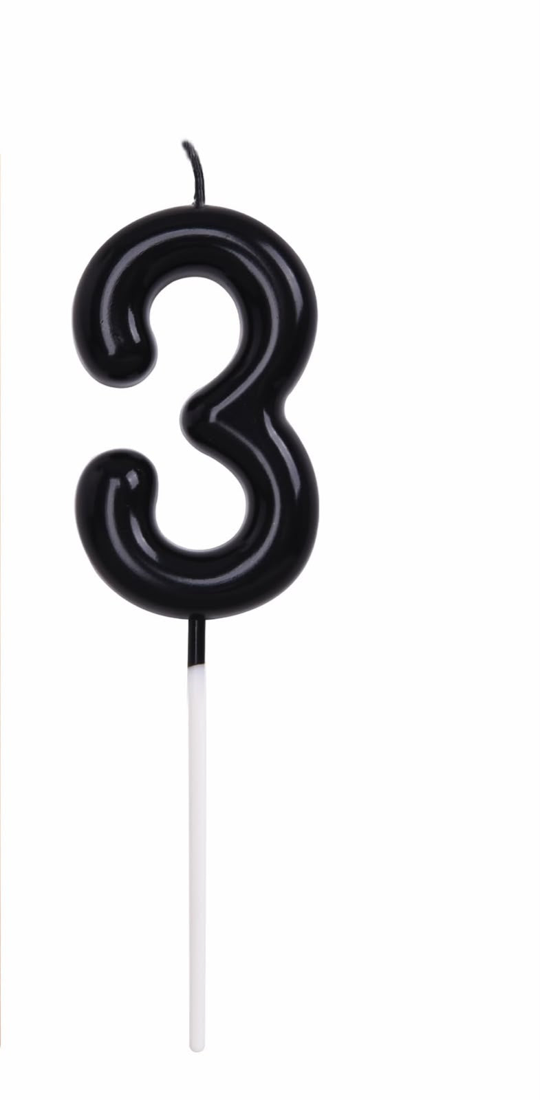 Black Number Candles 0-9