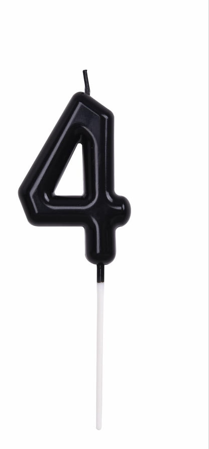 Black Number Candles 0-9