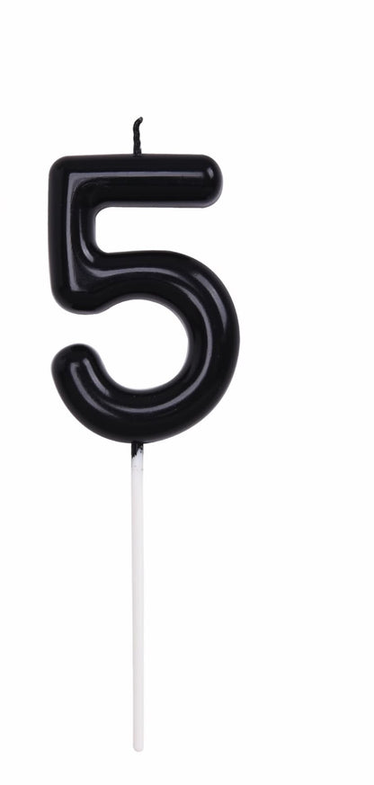 Black Number Candles 0-9
