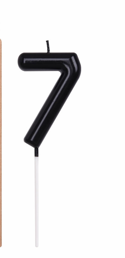 Black Number Candles 0-9