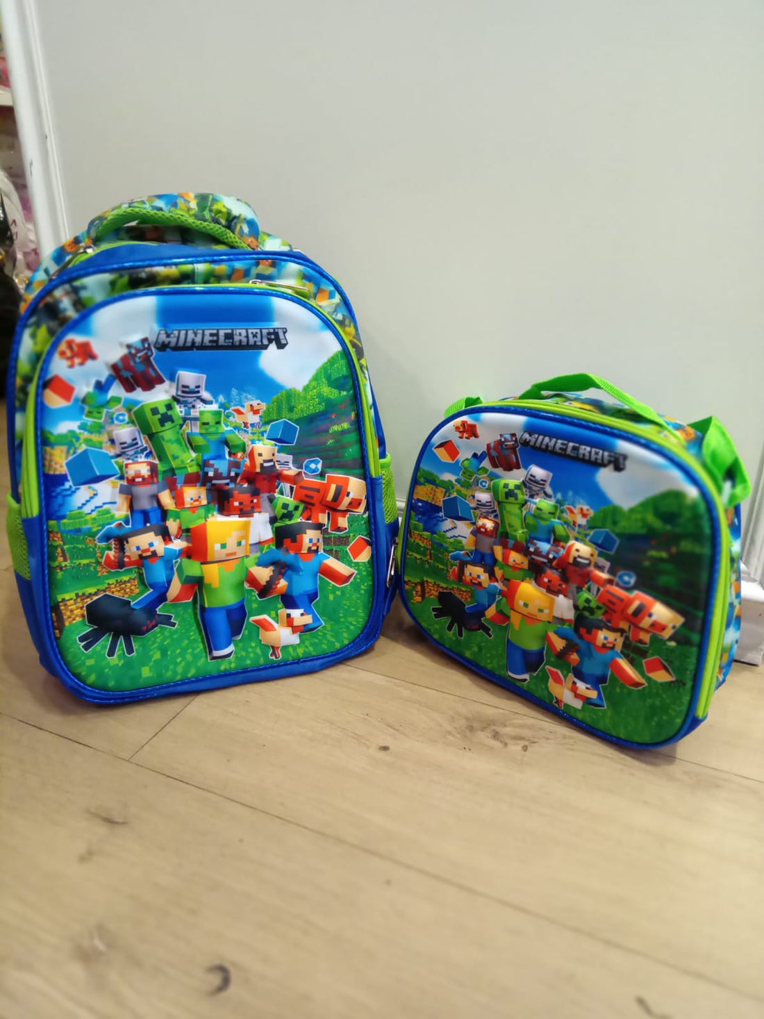 Minecraft All Characters 3D 2pc Backpack set