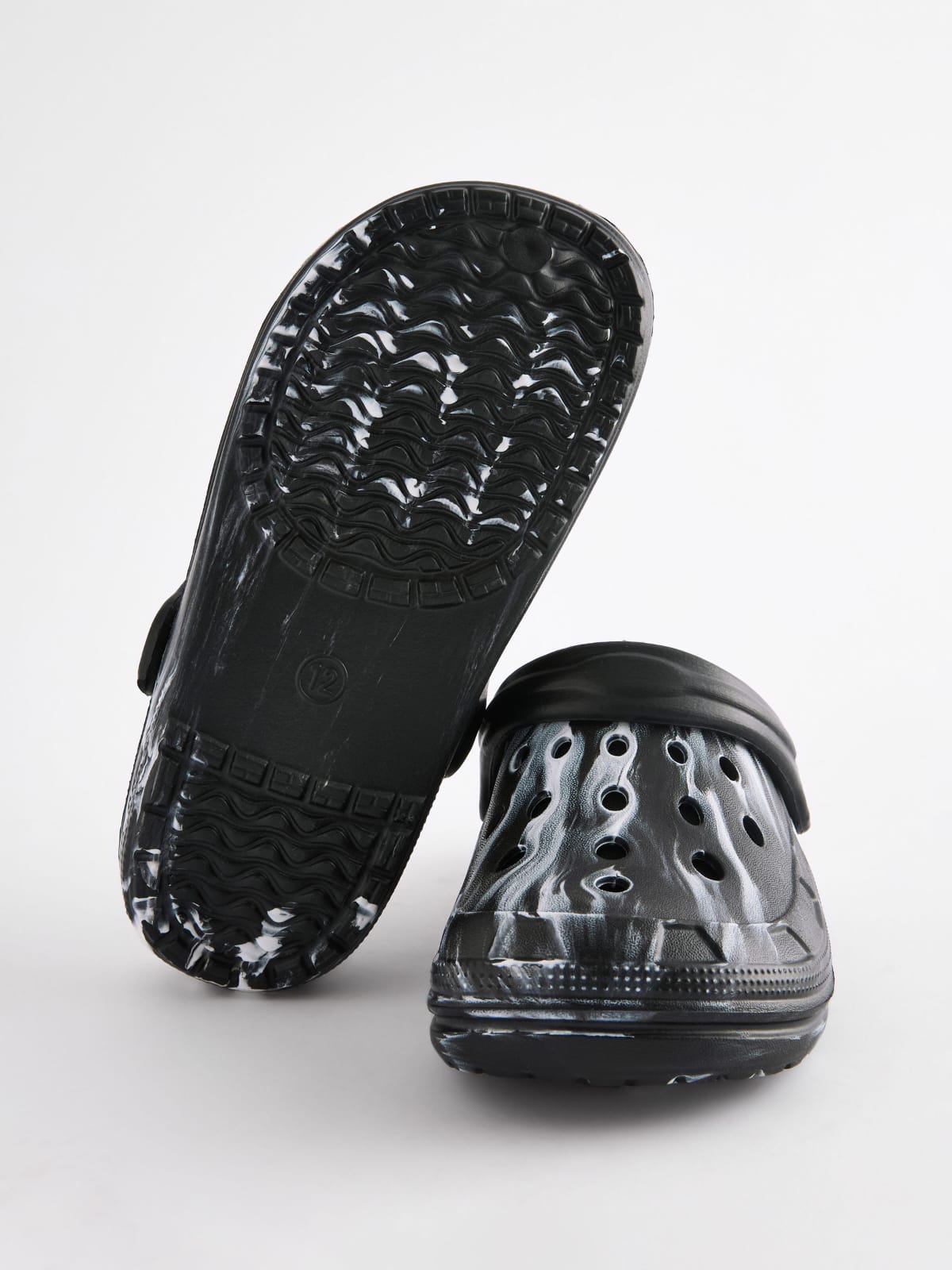 NEXT Black &amp; White Marble  Clogs