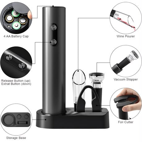 Electric Black Wine Set