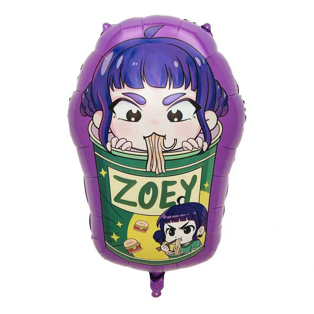 Zoey Noodle Cup Foil Balloon Kpop Demon Hunters