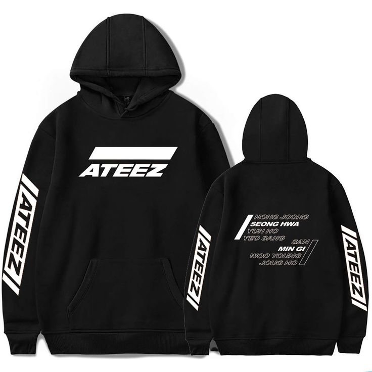 ATEEZ Black Fleece Pullover Hoodie