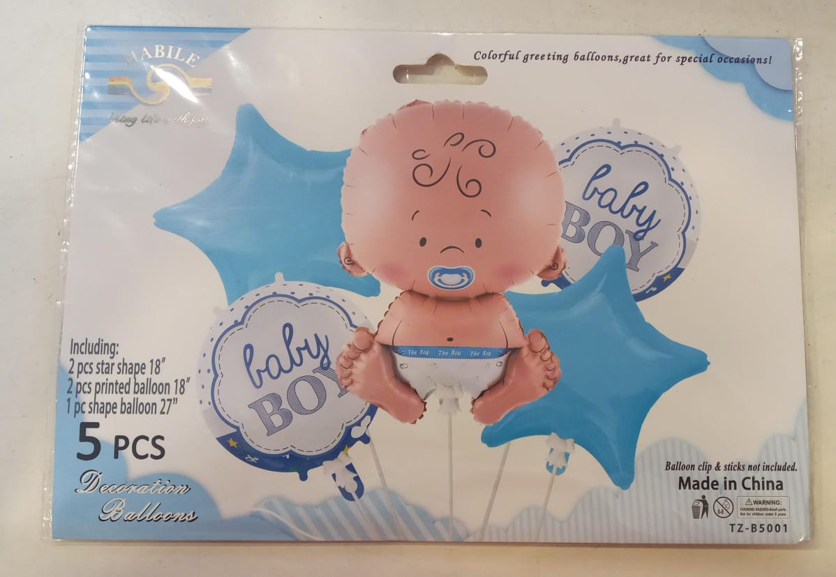 Baby Boy 5pc Foil Balloon