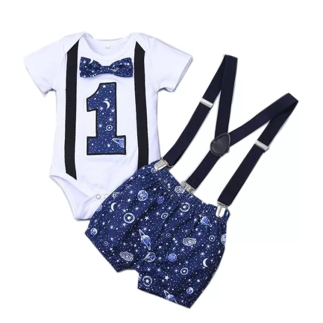 Boys First Birthday Outfit One Year old Baby  Blue Skies