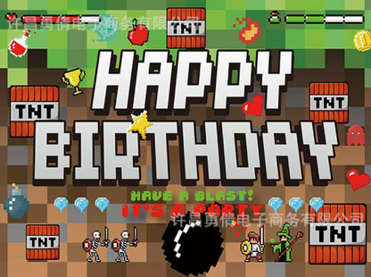 Minecraft  Deluxe Edition Party Decoration Package With Backdrop