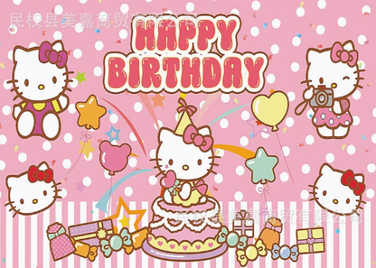 Hello Kitty Party Decorations Package With Backdrop