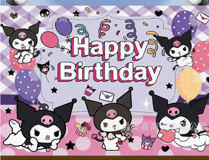 Kuromi Sanrio Lite Party Package With Backdrop