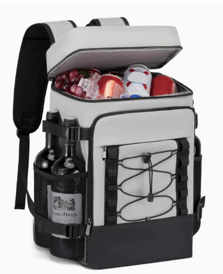 Grey Insulated Picnic Chiller Backpack