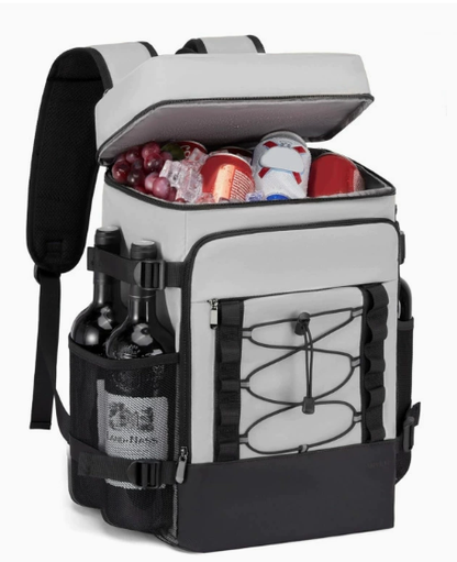 Grey Insulated Picnic Chiller Backpack