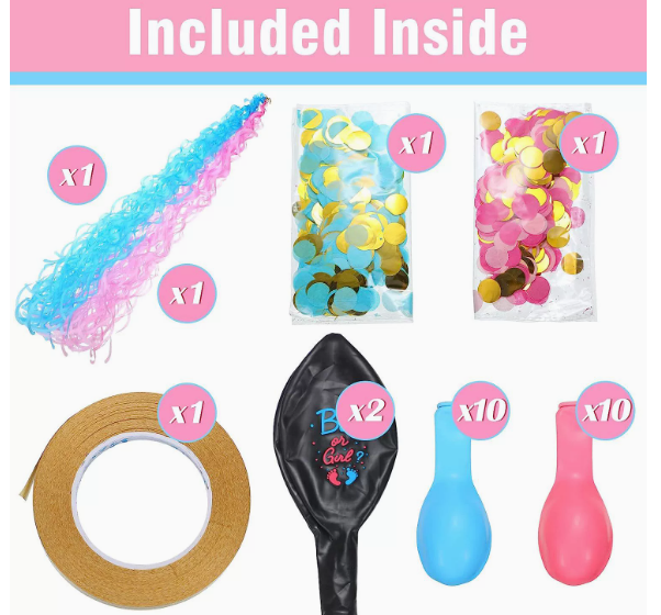 Gender Reveal Party Set Package kit 27 pcs