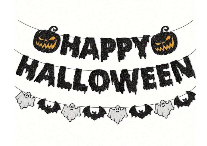 Happy Halloween Banner Halloween Bunting Banner Garland